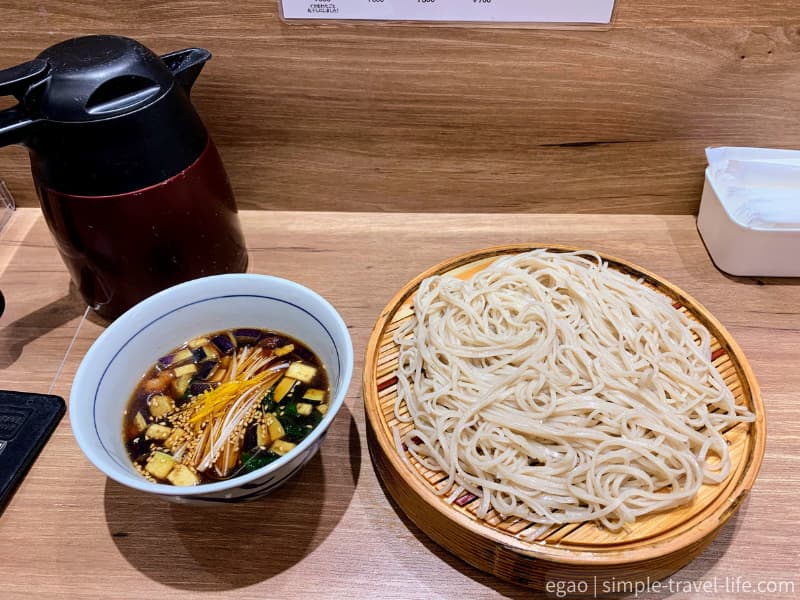 手打ちそば十和田メトロ通り店で食べた鴨せいろ