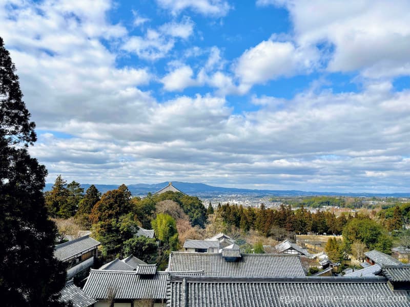 世界遺産 東大寺の二月堂から奈良市街を一望できる展望スポット