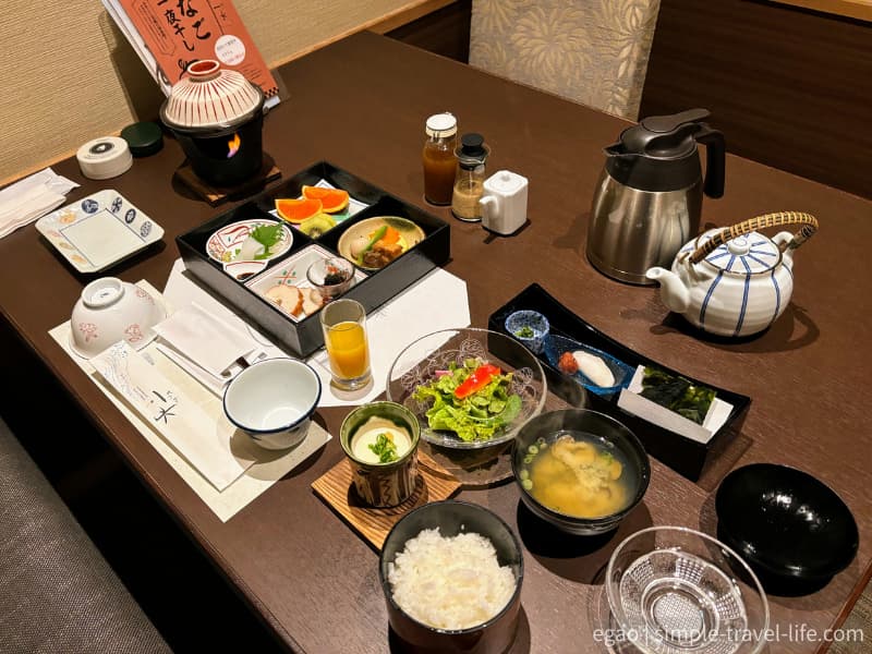 地元食材が満載の朝食