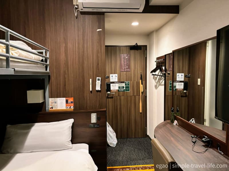 スーパーホテル出雲駅前のコンパクト出機能的な客室