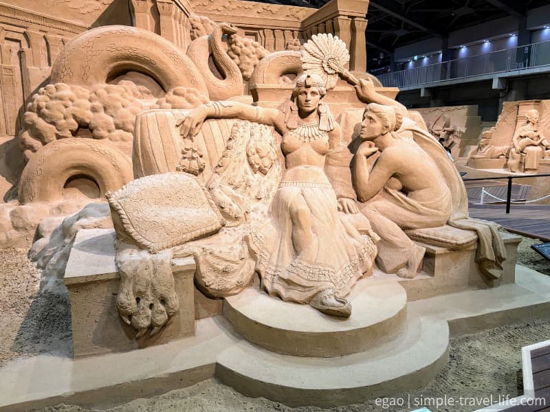 「砂で世界旅行・エジプト編」の展示