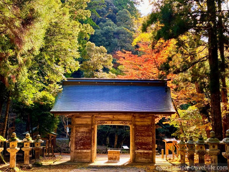 木漏れ日の中の紅葉が美しい東照宮