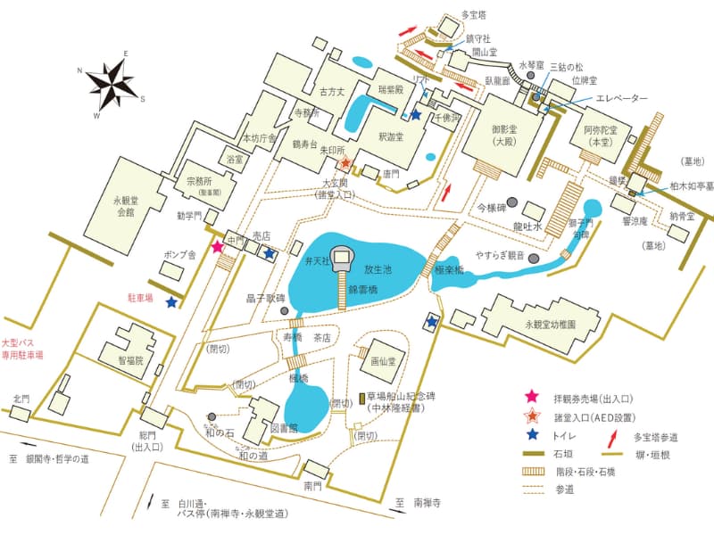 永観堂境内のマップ